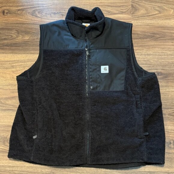 Carhartt Men 2XL Yukon Extremes Wind Fighter Fleece Vest Black Hardly Worn - Picture 1 of 4